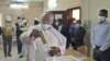 Djibouti's incumbent president Ismail Omar Guelleh casts his ballot at the Ras-Dika district polling station in the capital Djibouti on April 9, 2021.