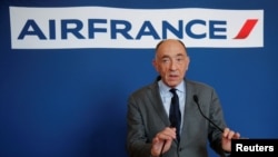 Jean-Marc Janaillac, Chief Executive Officer of Air France-KLM Group, attends a news conference in Paris, France, May 4, 2018.