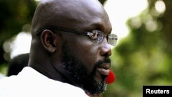 FILE - George Weah in Monrovia.
