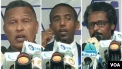አበበ አካሉ፣ አንዷለም አራጌ፣ የሺዋስ አሰፋ የኢዜማ አመራሮች