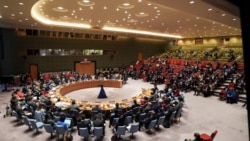 اقوام متحدہ کی سلامتی کونسل میں اسرائیل پر ایرانی میزائل حملے پر اجلاس کا منظر۔ 2 اکتوبر 2024