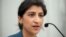 FILE - Lina Khan, nominated for a spot on the Federal Trade Commission, speaks at her confirmation hearing, April 21, 2021, on Capitol Hill. Khan was sworn in as FTC chair June 15, hours after the Senate confirmed her nomination as a commissioner.