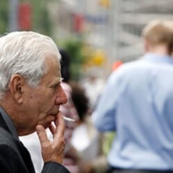 FILE - Life expectancy in the U.S. has risen slightly, partly because fewer fewer people died of cancer, especially lung cancer, because of fewer smokers and better treatment.