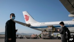 图中是一架中国国航的飞机。（2020年3月21日）