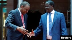 የኬንያው ፕሬዚዳንት ኡሁሩ ኬንያታ ከተቃዋሚዉ ፓርቲ መሪ ራይላ ኦዲንጋ