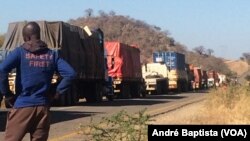 Conflito dificulta o trabalho dos camionistas, no centro. 