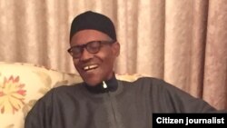 Le président nigérian Muhammadu Buhari à Londres, 15 février 2017.
