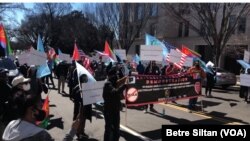 ኤርትራውያን በዋሽንግተን ዲሲ የተቃውሞ ሰልፍ አካሄዱ