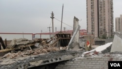 Dampak tanah longsor di Zhouqu, Tiongkok, provinsi Gansu.