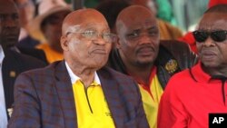 Le président Jacob Zuma lors d'un rallye à Bloemfontein, en Afrique du Sud, le 1er mai 2017.