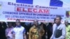 Cameroon elections management body, ELECAM officials encourage the population to register in Bafoussam, Jan. 5 2018. 