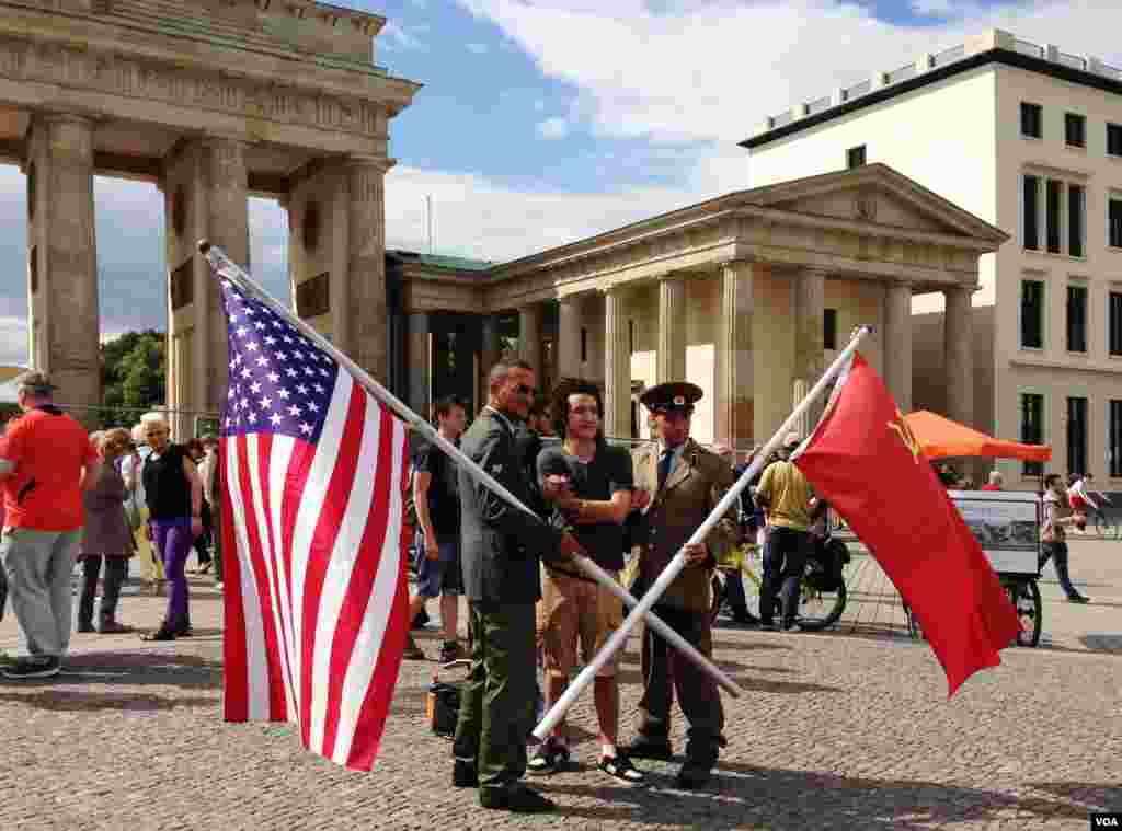 Berlin, Brandenburq qapıları.