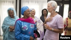 Christine Lagarde, Douala au Cameroun, le 9 janvier 2016.