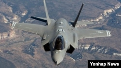 일본이 차세대 전투기로 낙점한 F-35A 스텔스 전투기. (자료사진)