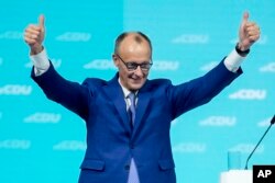 Hıristiyan Birlik Partileri CDU ve CSU'nun başbakan adayı Friedrich Merz.