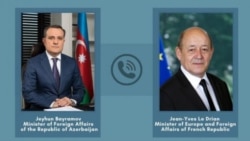 Ceyhun Bayramov və Jan İv Le Drian