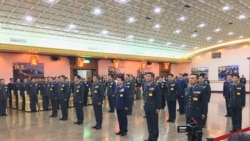 晋升将官的20名海陆空三军官员 （美国之音 齐勇明摄）