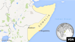 소말리아 수도 모가디슈에서 서쪽으로 245킬로미터 떨어진 바이도아.