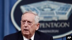 Menteri Pertahanan AS Jim Mattis di Pentagon (Foto: dok).
