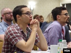 미 '한국전쟁유업재단' 주최로 워싱턴에서 열린 한국 현대사 학회에 미국 20여개 주 70여명의 교사들이 참석했다. 교사들이 발표 내용을 경청하고 있다.