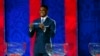 Le footballeur camerounais Eto'o lors du tirage au sort de la FIFA en Russie le 25 juillet 2015.