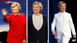 Was it a coincidence Hillary Clinton wore red, blue and white for the three debates?