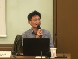台湾中研院社会所研究员林宗弘（美国之音 陈筠拍摄）