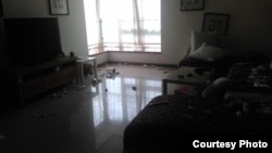 黄琦失联家中一片狼藉（推特图片） 