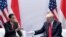 Presiden Joko Widodo dan Presiden Donald Trump langsungkan pertemuan di sela-sela KTT G20 di Hamburg, Jerman, Sabtu, 8 Juli 2017. (Foto courtesy: Setpres RI)