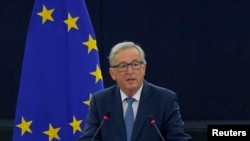 Le président de la Commission européenne Jean-Claude Juncker au siège de l'Union européenne à Strasbourg, France, le 14 septembre 2016. 