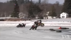 冰上摩托赛吸引各行各业、各年龄段爱好者