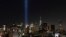 The Tribute in Light rises above the lower Manhattan skyline, Sept. 10, 2019, in New York. Wednesday marks the 18th anniversary of the terror attacks against the United States of Sept. 11, 2001. 