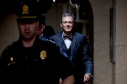 Deputy Assistant Secretary of State George Kent leaves Capitol Hill in Washington, Oct. 15, 2019, after testifying before congressional lawmakers as part of the House impeachment inquiry into President Donald Trump.