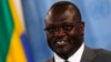 South Sudan's Vice President Riek Machar speaks to reporters at the U.N. (2011 file photo)