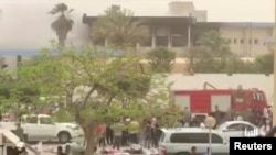 Shambulizi la kujitolea muhanga katika jengo la tume ya uchaguzi huko Tripoli, Libya, Mei 2, 2018 