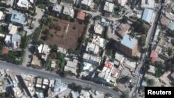 A satellite image shows a view of the Sherpur neighborhood of Kabul