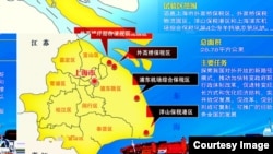 نقشه منطقه تجارت آزاد شانگهای 