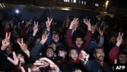 Жители Хан-Юниса после получения известия о соглашении между Израилем и ХАМАС. 15 января 2025 г. 