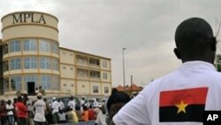 The local branch of the Movement for the liberation of Angolan People (MPLA) is seen Cabinda, Angola on 20 Jan 2010