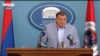 Milorad Dodik za vrijeme vanredne press konferencije uživo u programu RTRS-a.