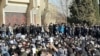 Students at Isfahan University of Technology stage an apparent silent sit-in on Jan. 15, 2020, the 5th day of anti-government student protests in Iran. VOA could not independently verify the authenticity of this photo.
