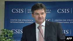 Izvršni direktor Evropske službe za spoljne poslove, Miroslav Lajčak, govori u Centru za strateške i međunarodne studije