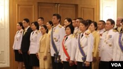 Thais celebrate a ceremony on the occasion of the Coronation of King Rama X of Thailand in Washington, DC