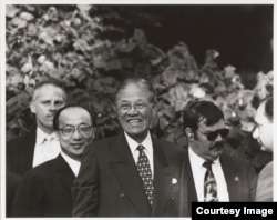 李登辉访问母校康奈尔大学。(图片来源：康奈尔大学)