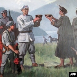 反映彝海结盟的油画