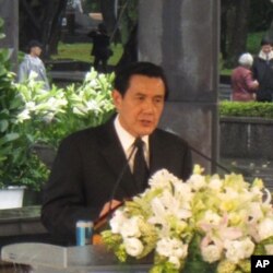 马英九总统在会中讲话