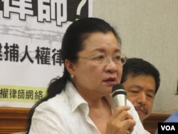 台湾在野党民进党立委田秋堇(美国之音张永泰拍摄)