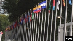 United Nations Flags Entrance