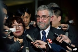 2008年诺贝尔经济学奖得主保罗·克鲁格曼（Paul Krugman）在华盛顿答记者问（2016年3月22日）