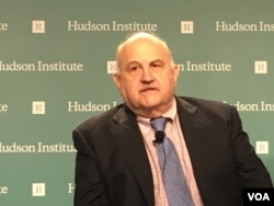 美国民主中心资深研究员斯蒂芬·布莱恩 (美国之音钟辰芳拍摄)